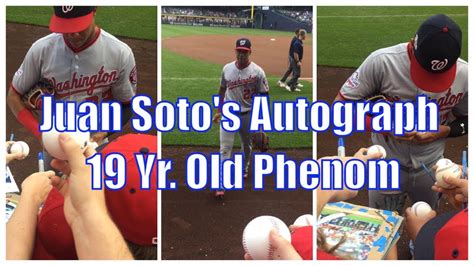 Juan Soto Signing An Autograph For Me At Miller Park 7/23/18 ...