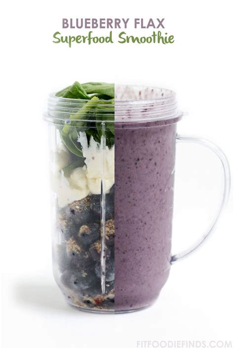 Blueberry Flax Superfood Smoothie - Fit Foodie Finds | Flaxseed ...