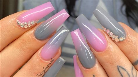 40 Purple And Gray Ombre Nails | Sanscompro Misaucun