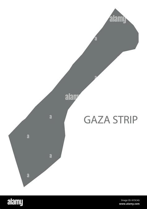 Gaza Strip map of Palestine grey illustration silhouette shape Stock Vector Image & Art - Alamy