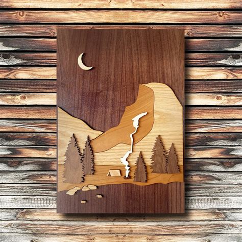 Yosemite - Half Dome 3D Wooden Art | Laser Cut Nature Wall Art