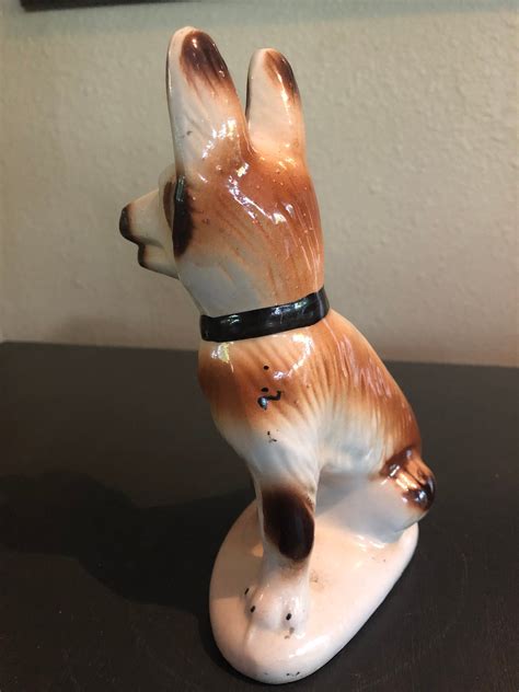 Vintage Ceramic German Shepherd Dog Statue Made in Brazil - Etsy