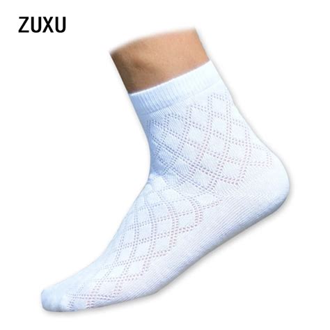 2017 new men's cotton socks thin section of the summer pure white ...