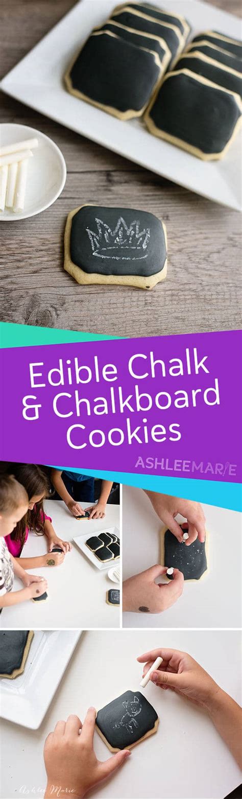 Chalkboard cookies with edible chalk | Ashlee Marie - real fun with real food