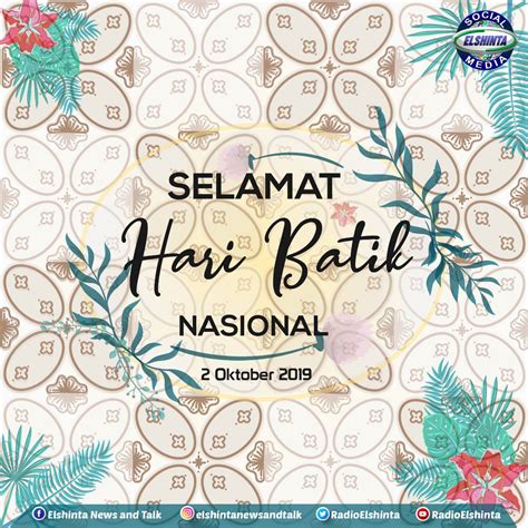 Motif Batik Selamat Hari Batik Nasional 2019 - Contoh Motif Batik