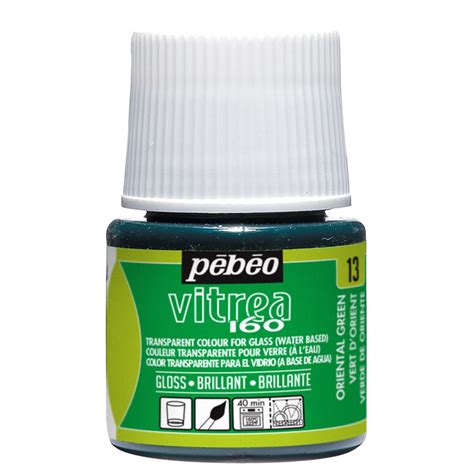 Pebeo Vitrea 160 Glass Paint, 45ml, Glossy, Oriental Green - Walmart.com - Walmart.com