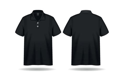 3D Realistic Black Polo Shirt Mockup Template 22671373 Vector Art at ...