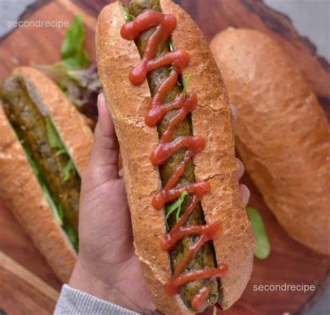 Veggie dog | Vegetarian hot dog - SecondRecipe