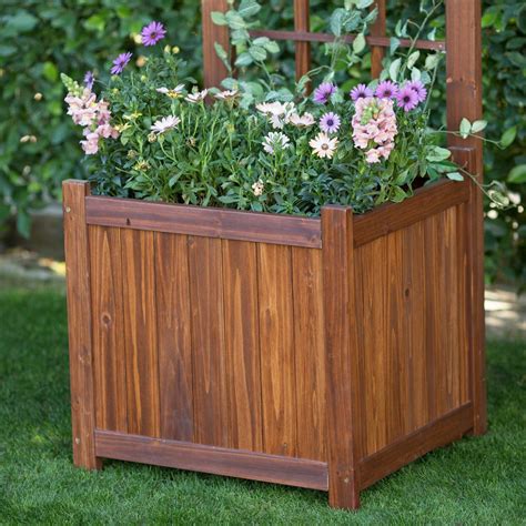 Outdoor Wood Planter Box - Plant Ideas