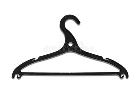 Black Clothes Hanger Isolated on White Background Stock Image - Image ...