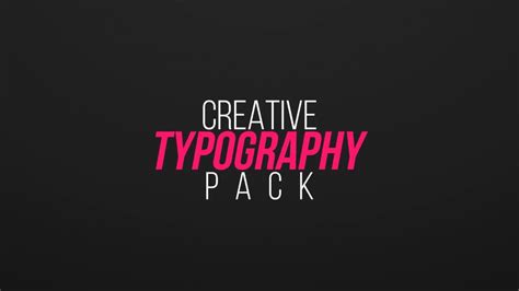 After Effects Typography Templates Free Download