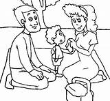 My First Family Picnic Coloring Pages  NetArt sketch template
