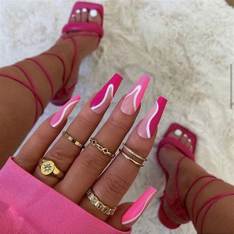 PINK LINE | Gel nails, Stylish nails, Nail colors