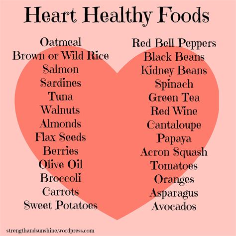 Best Images Of Heart Healthy Foods Printable Chart Protein Food | My ...