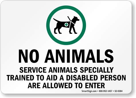 Service Animal Signs