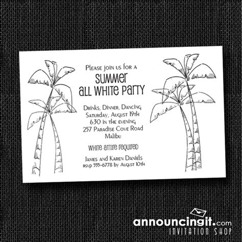 White Party Invitations and Inspiration | Announcingit.com