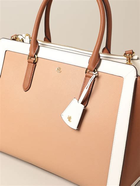 LAUREN RALPH LAUREN: handbag in two-tone saffiano leather | Handbag Lauren Ralph Lauren Women ...