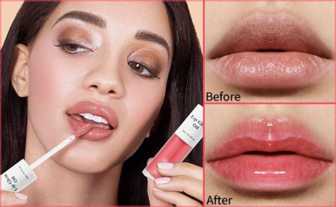 Amazon.com : Yanqina Hydrating Lip Glow Oil - Tinted Moisturizing Lip Gloss Plumping Non-Sticky ...