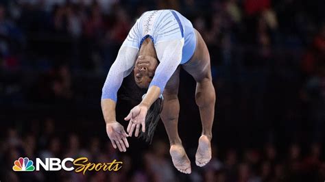 Simone Biles nails two signature moves at gymnastics world championships | NBC Sports - YouTube