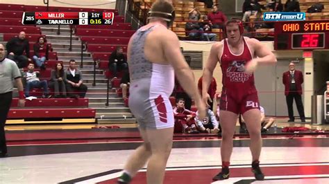 Edinboro Fighting Scots at Ohio State Buckeyes Wrestling: Heavyweight - Miller vs. Tavanello ...