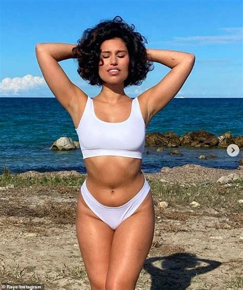 Raye shows off her incredible figure in a white bikini as she poses on holiday in Italy | Daily ...