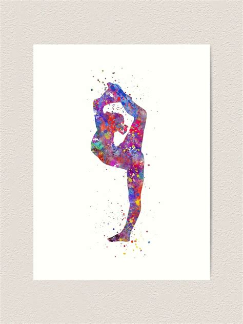 "Gymnastics girl, watercolor gymnastics, teen gift, gymnastics wall art" Art Print by ...