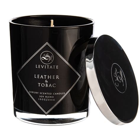 Levitate Leather & Tobacco Luxury Scented Candle – 10 oz.