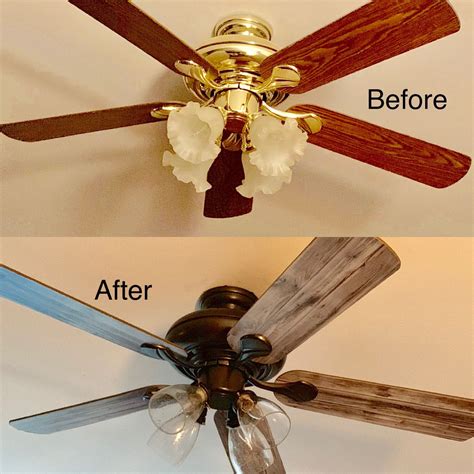 Ceiling fan makeover | Ceiling fan makeover, Diy ceiling, Painting ceiling fans