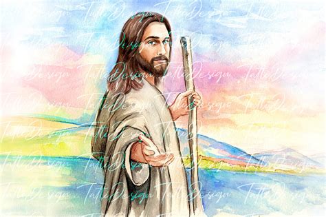 Watercolor Jesus portrait Jesus portrait print Jesus art | Etsy