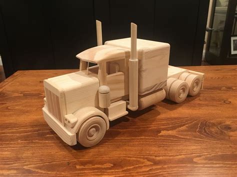 wooden handmade car. peterbuilt truck. Model A. toy cars trucks. big rig. semi trucks | Wooden ...