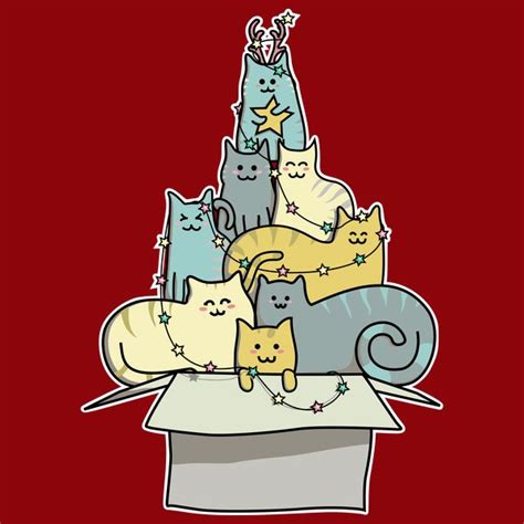 Cute Kawaii Cat Christmas Tree - NeatoShop | Cat christmas tree, Christmas cats, Kawaii cat