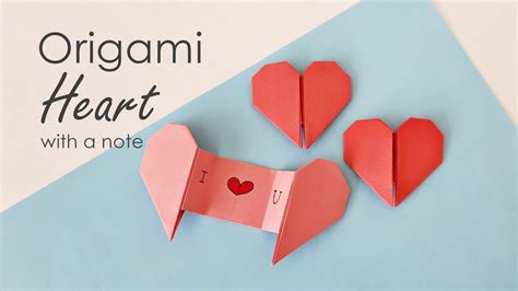 Origami Heart with Message | Origami Hearts | Paper Heart | Valentine ...