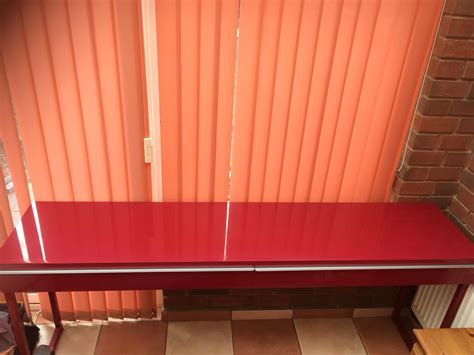 Very long red high gloss desk in North Warwickshire for £35.00 for sale | Shpock
