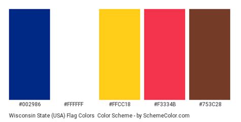 Wisconsin State (USA) Flag Colors Color Scheme » Blue » SchemeColor.com