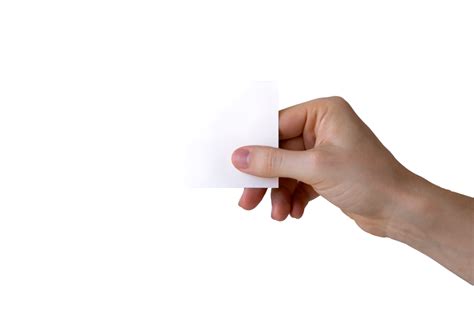 Isolated hand holding a business card 8847304 PNG