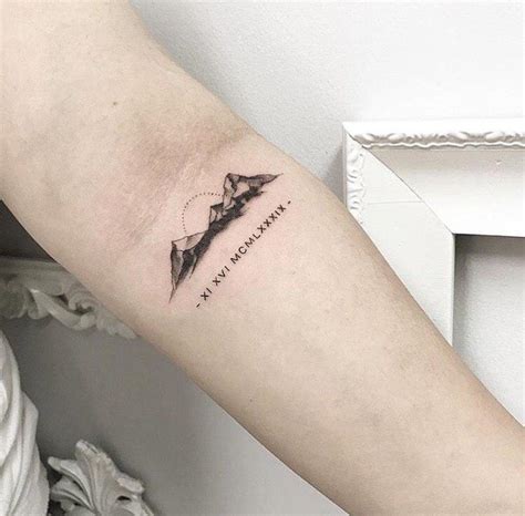 mountain tiny tattoo idea | Tiny Tattoo inc.