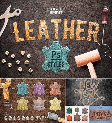 Leather Photoshop layers and styles | Free download