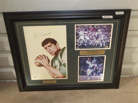 Lot # 53 - Joe Namath Autograph Signed Framed NFL Photo Print Collage - NorCal Online Estate ...