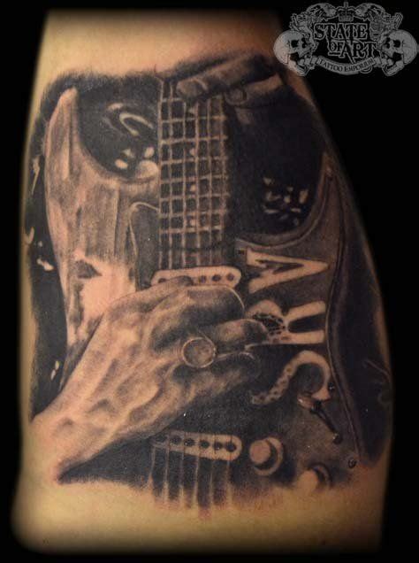 Stevie Ray Vaughan by state-of-art-tattoo.deviantart.com on @deviantART Guitar Tattoo, Music ...