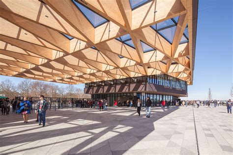 Mecanoo completes Keukenhof gatehouse composed of stepped timber roof ...