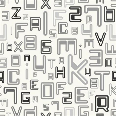 3D Alphabet Wallpaper | Luxe Walls - Removable Wallpapers