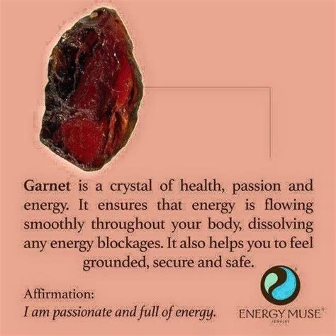 Pin by Lilijana Grof on pagan | Garnet stone, Energy muse, Crystals