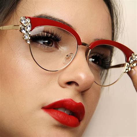 Crystal Eyeglasses | Fashion eye glasses, Crystal eyeglasses, Cat eye glasses frames
