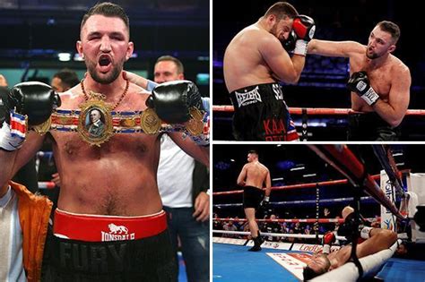 Hughie Fury knocks out Sam Sexton in brutal fashion in fifth round to win the British ...