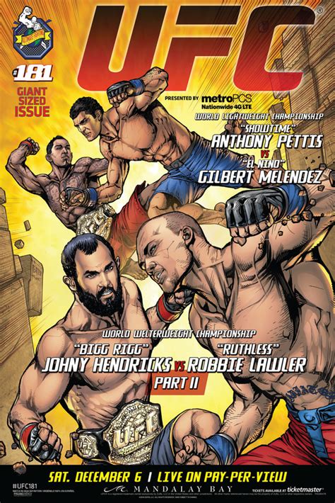 Official UFC 181 Comic Book Style Event Sports Cool Wall Decor Art Print Poster 12x18 - Poster ...