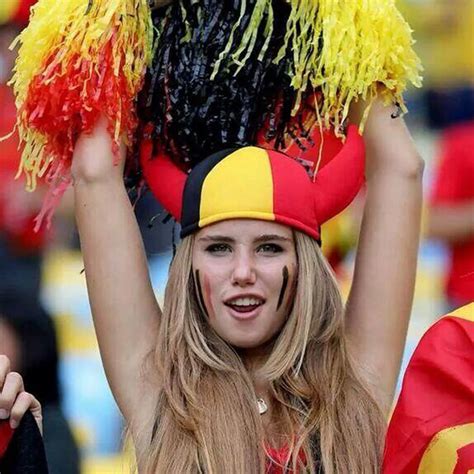 Belgium-fan Axelle Despiegelaere attends match, lands gig