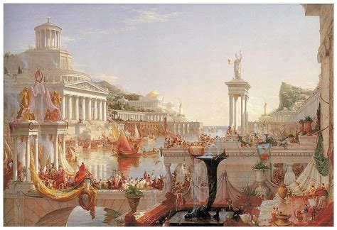 Thomas Cole Painting - The Course Of Empire by Thomas Cole | The course of empire, Hudson river ...