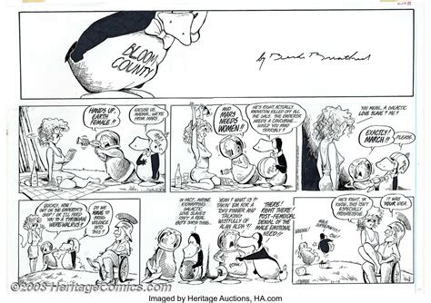 Berkeley Breathed - Original Comic Strip Art for Bloom County | Lot ...