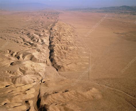 Aerial photo of San Andreas fault - Stock Image - E365/0022 - Science ...