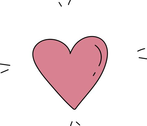 Heart doodle illustration on transparent background. 35865521 PNG